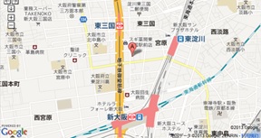 硝子建材㈱　ショールームの地図